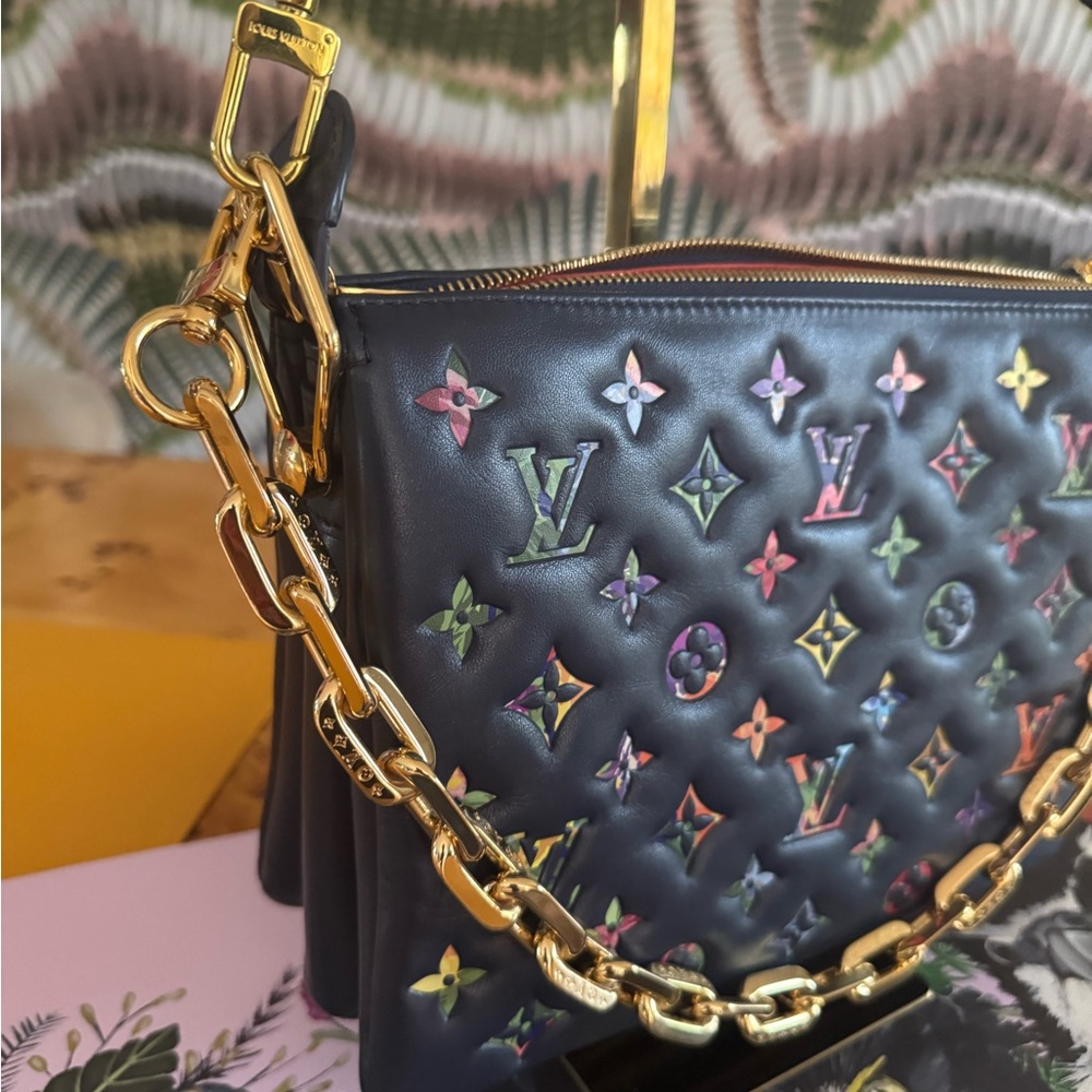 Louis Vuitton limited edition PM Coussin in Garden Navy
